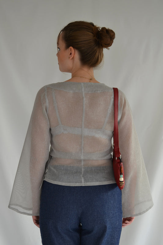 Wrap Blouse - Silver Touch