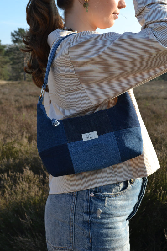 Hobo Bag - Denim Patchwork