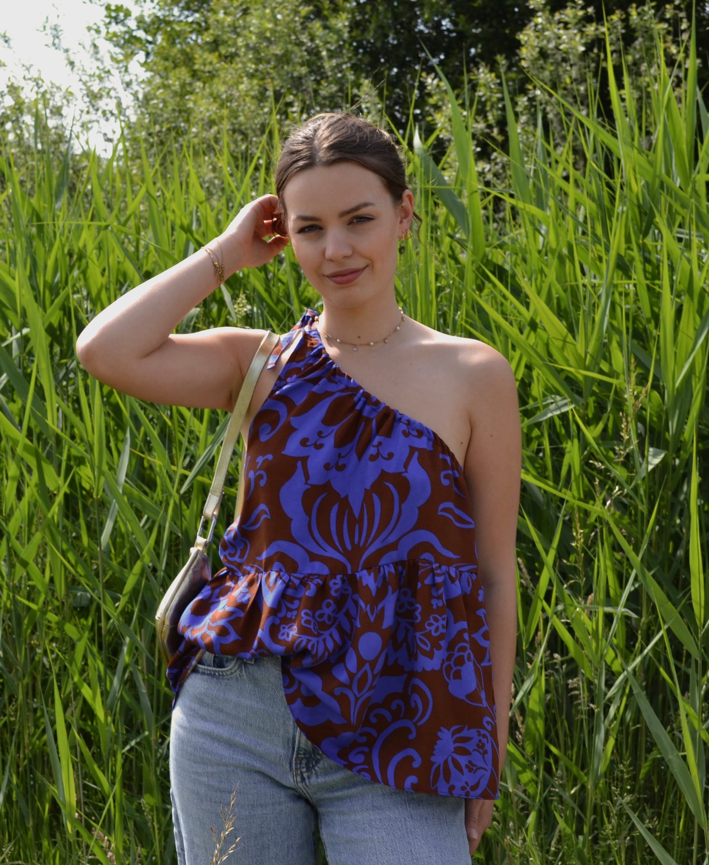 Ruffle Top - Blue Ember