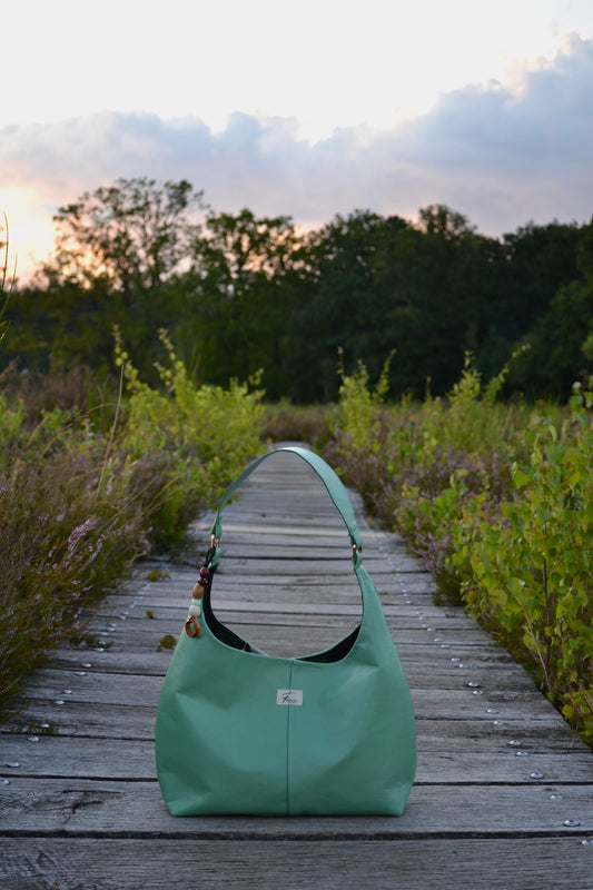 Leather Shopper - Mint