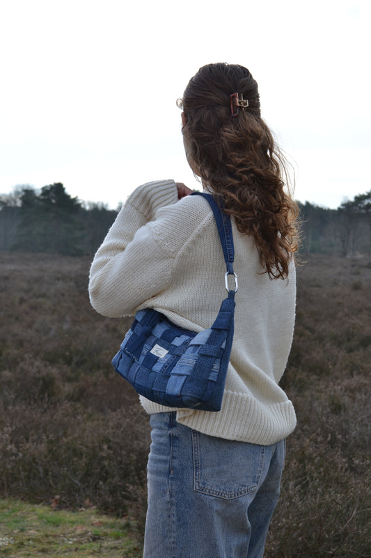 Hobo Bag - Woven Denim