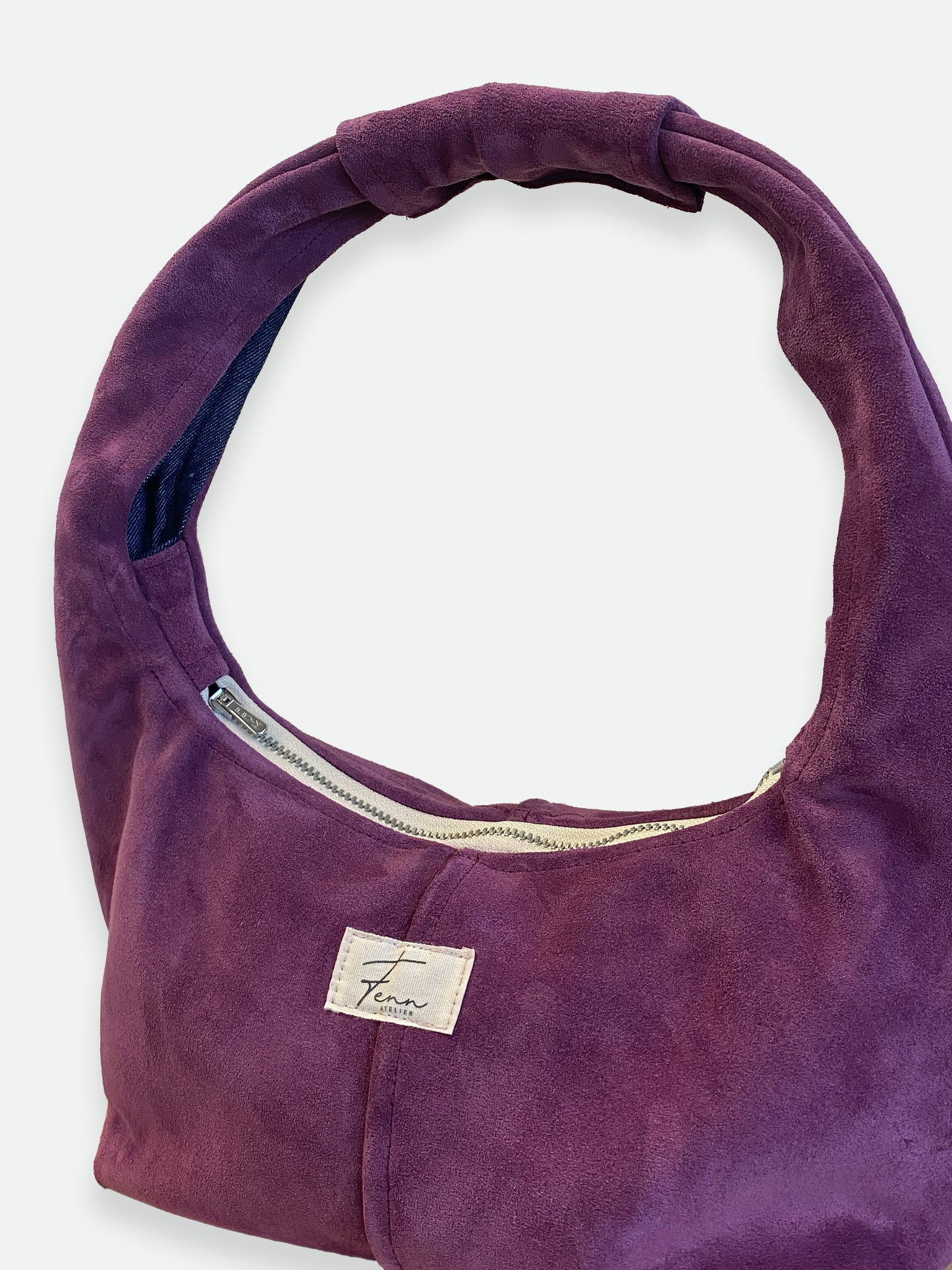 Leather Hobo Bag - Mauve