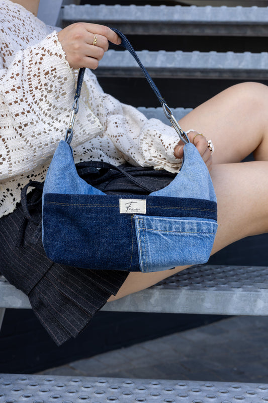 Hobo Bag - Denim Pockets