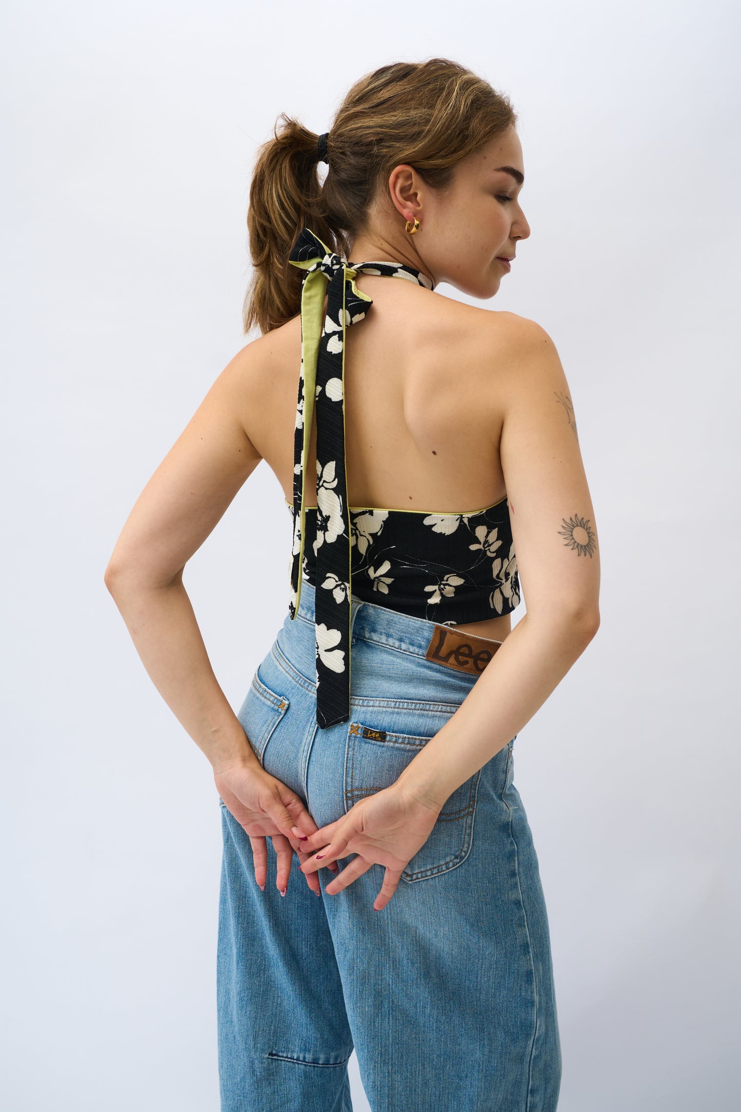 Halter Top - Shadow Bloom