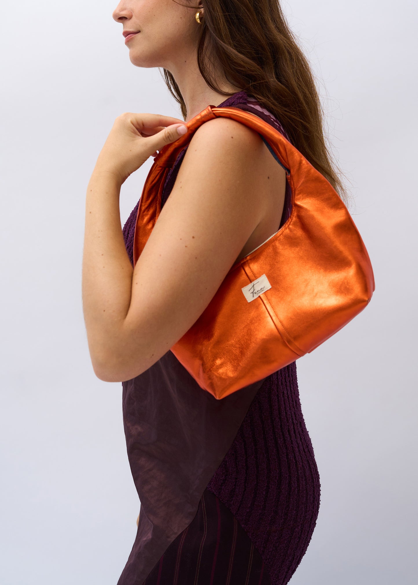 Leather Hobo Bag - Sunset