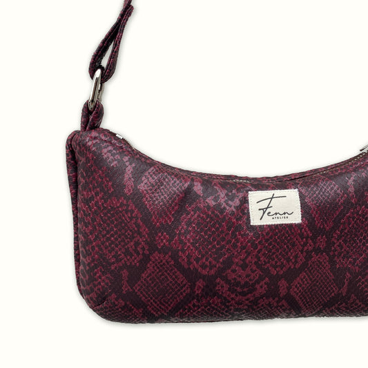 Essence Bag - Burgundy Snake