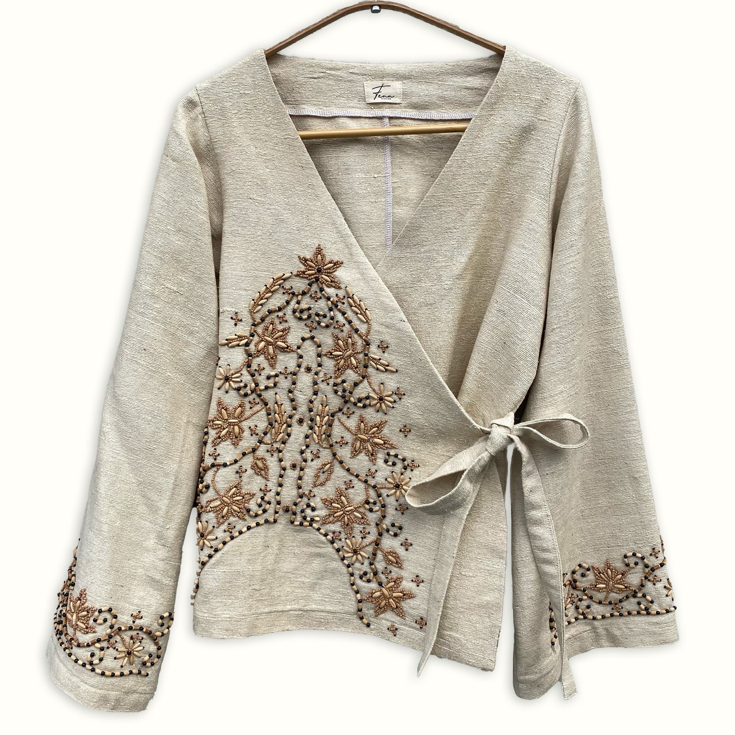 Wrap Blouse - Sand Beads