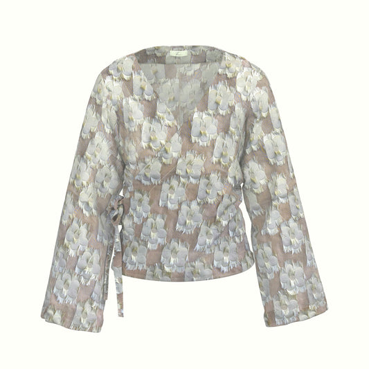 Wrap Blouse - Soft Flowers