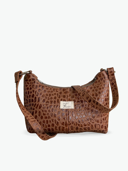 Hobo Bag - Croco Brown