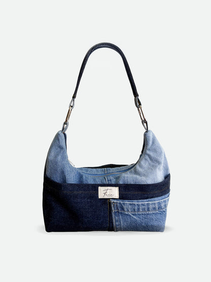 Hobo Bag - Denim Pockets