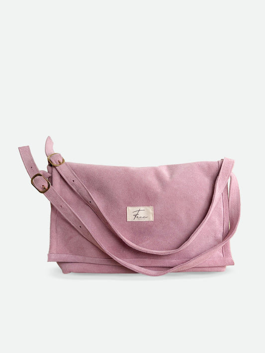 Flap Bag - Blush Suede