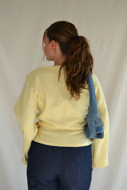 Wrap Blouse - Butter Yellow