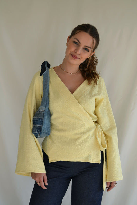Wrap Blouse - Butter Yellow