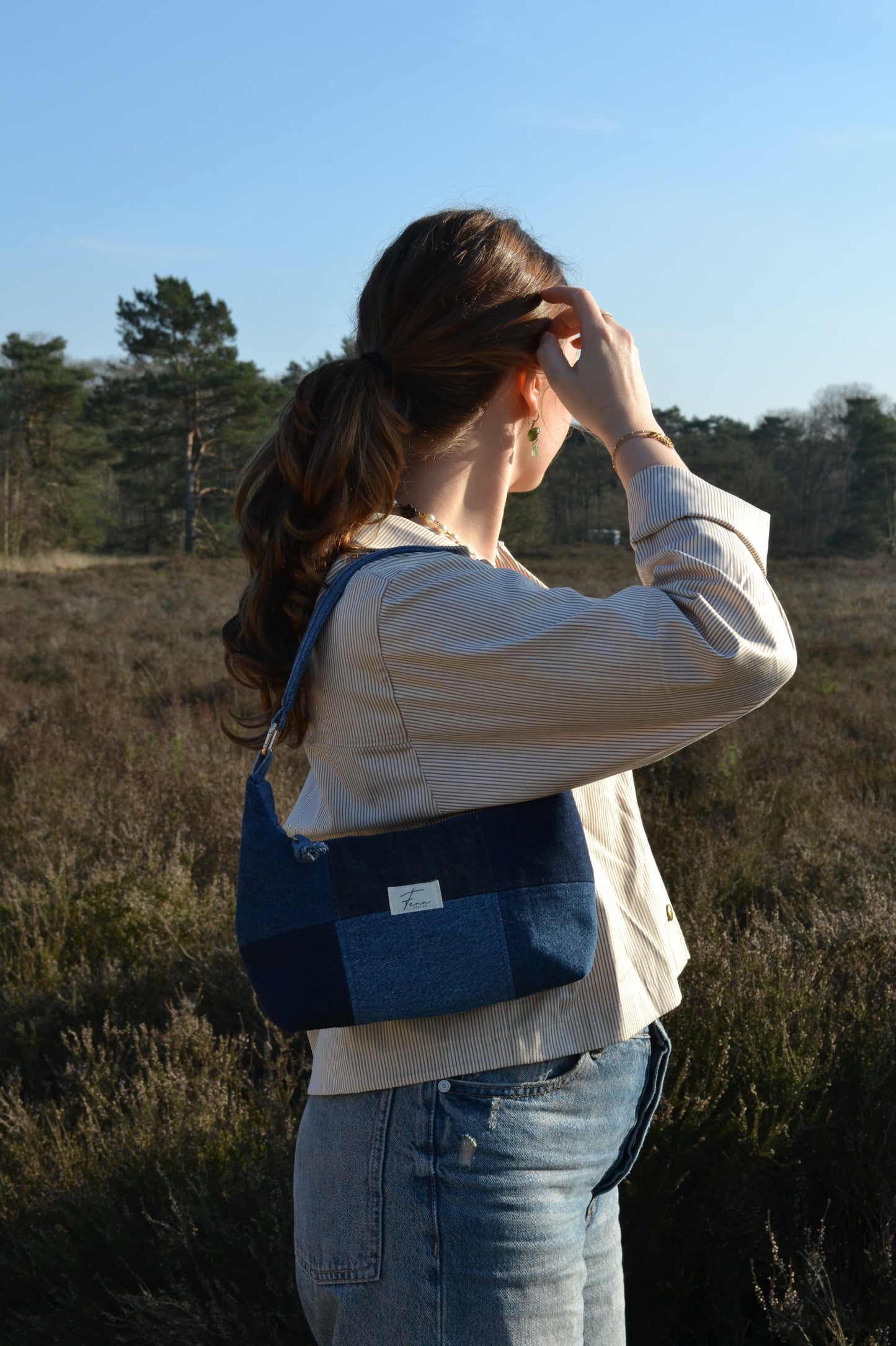 Hobo Bag - Denim Patchwork