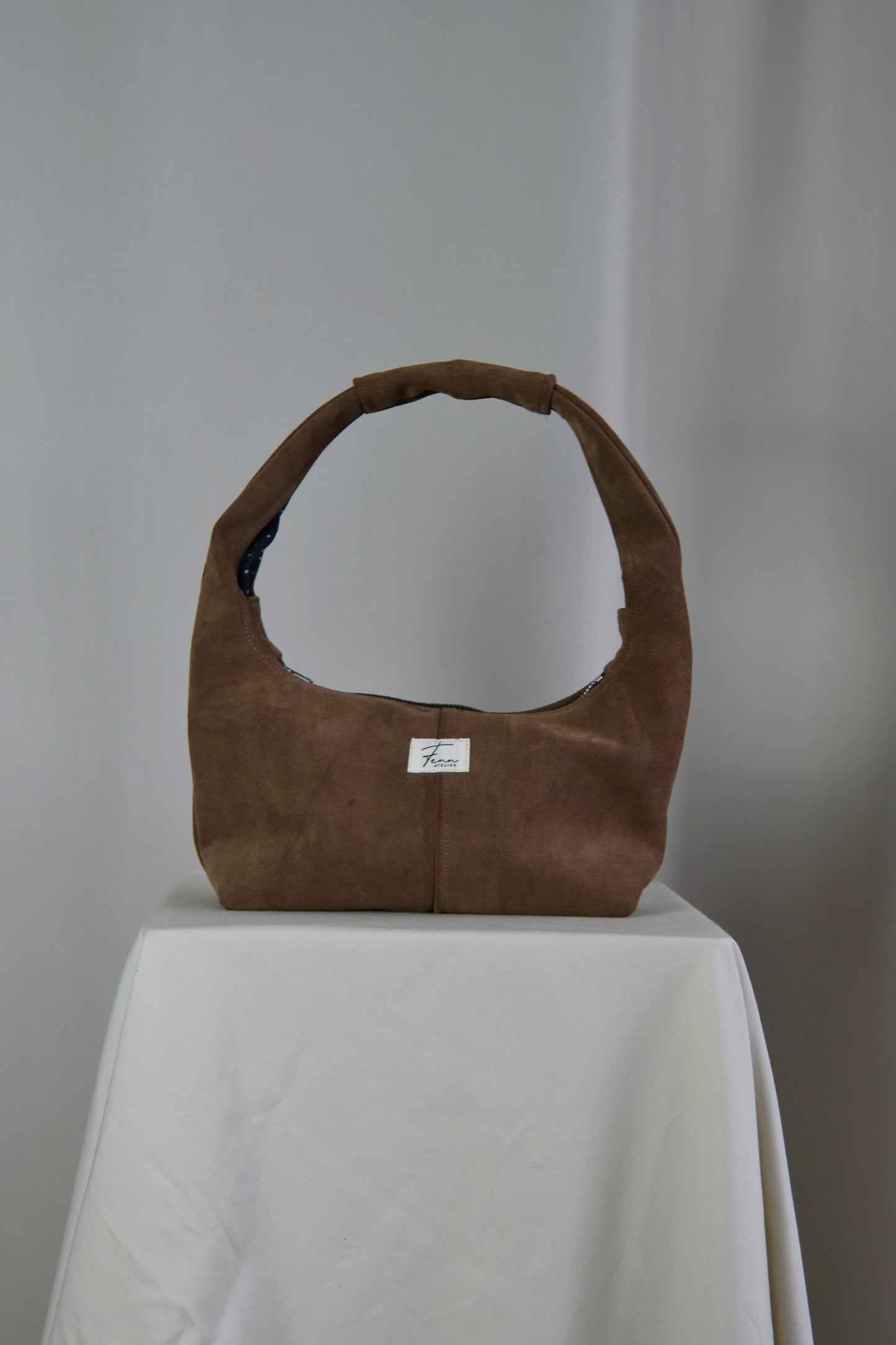 Leather Hobo Bag - Suede