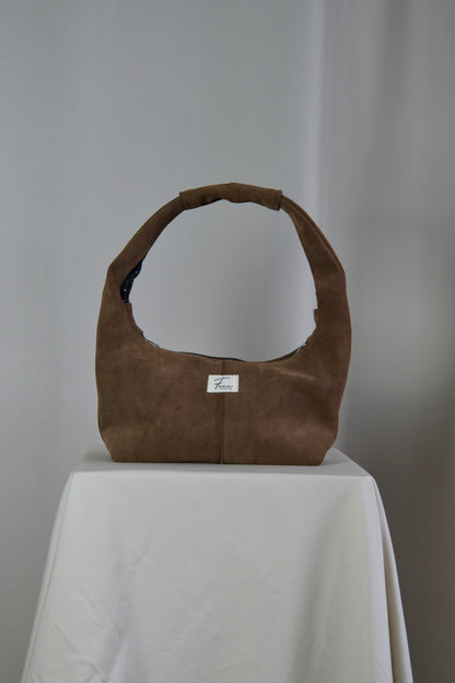 Leather Hobo Bag - Suede