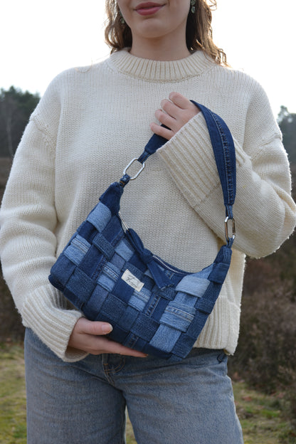 Hobo Bag - Woven Denim