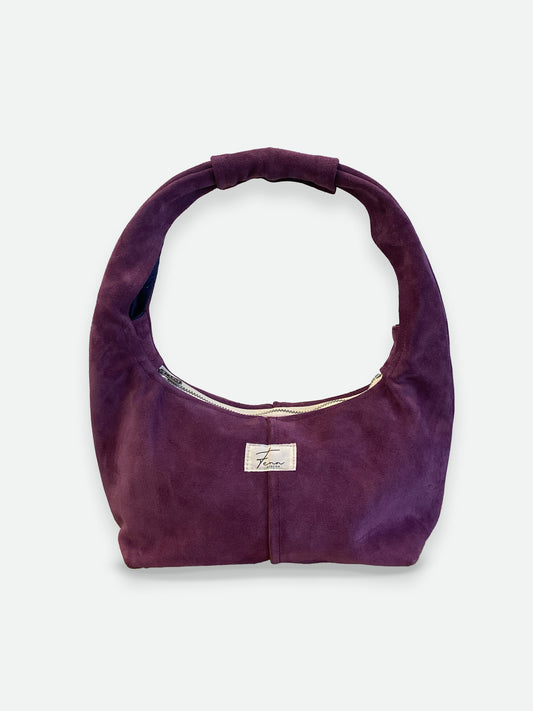 Leather Hobo Bag - Mauve