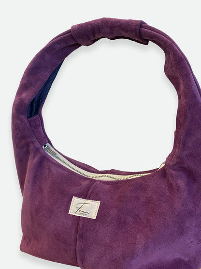 Leather Hobo Bag - Mauve