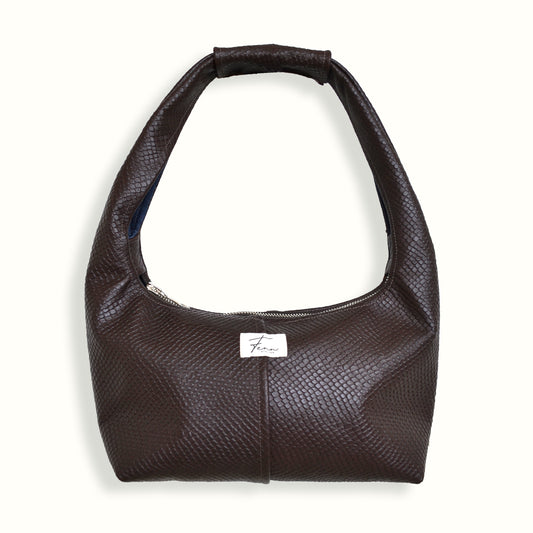 Leather Hobo Bag - Snake