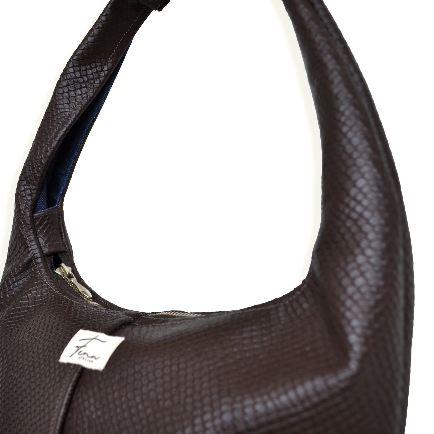 Leather Hobo Bag - Snake