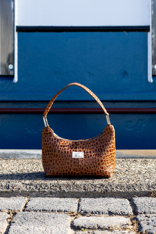 Hobo Bag - Croco Brown
