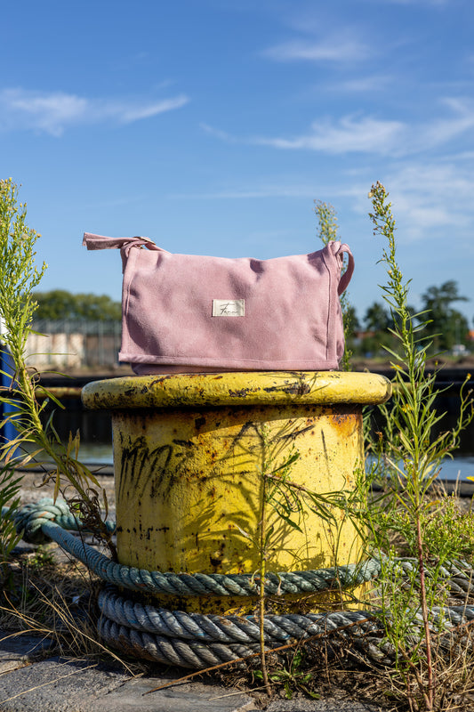 Flap Bag - Blush Suede