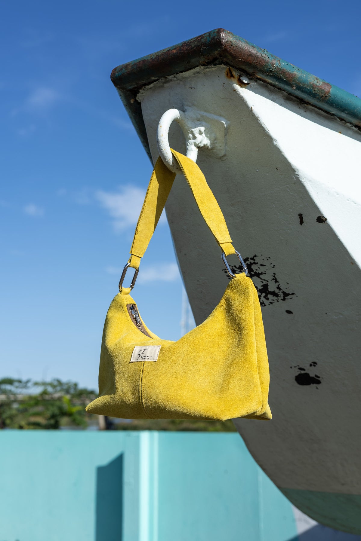 Hobo bag - Suede Mustard
