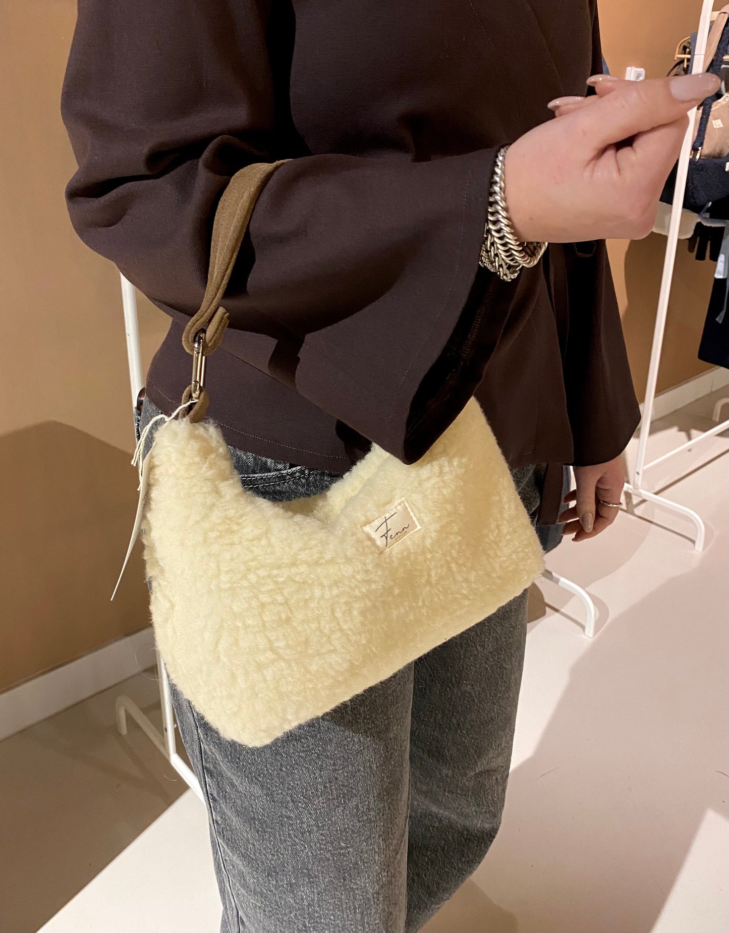 Teddy Hobo Bag - Suede