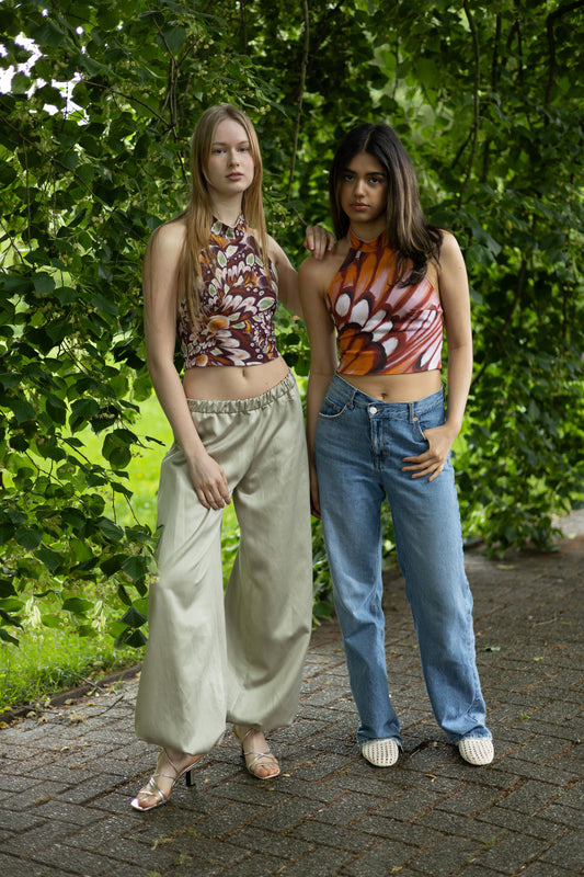 Balloon Pants - Sage Green Satin