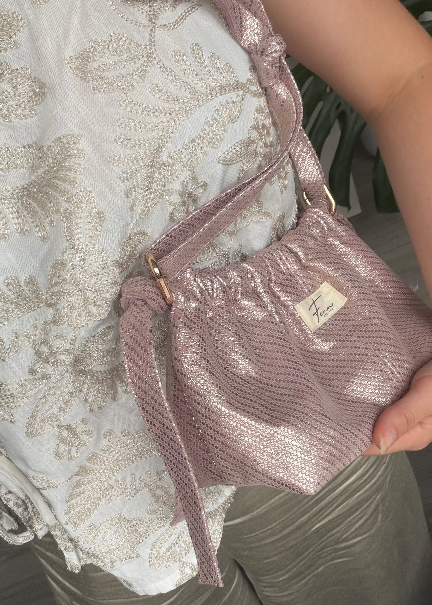 Ruffle Bag - Champagne Blush