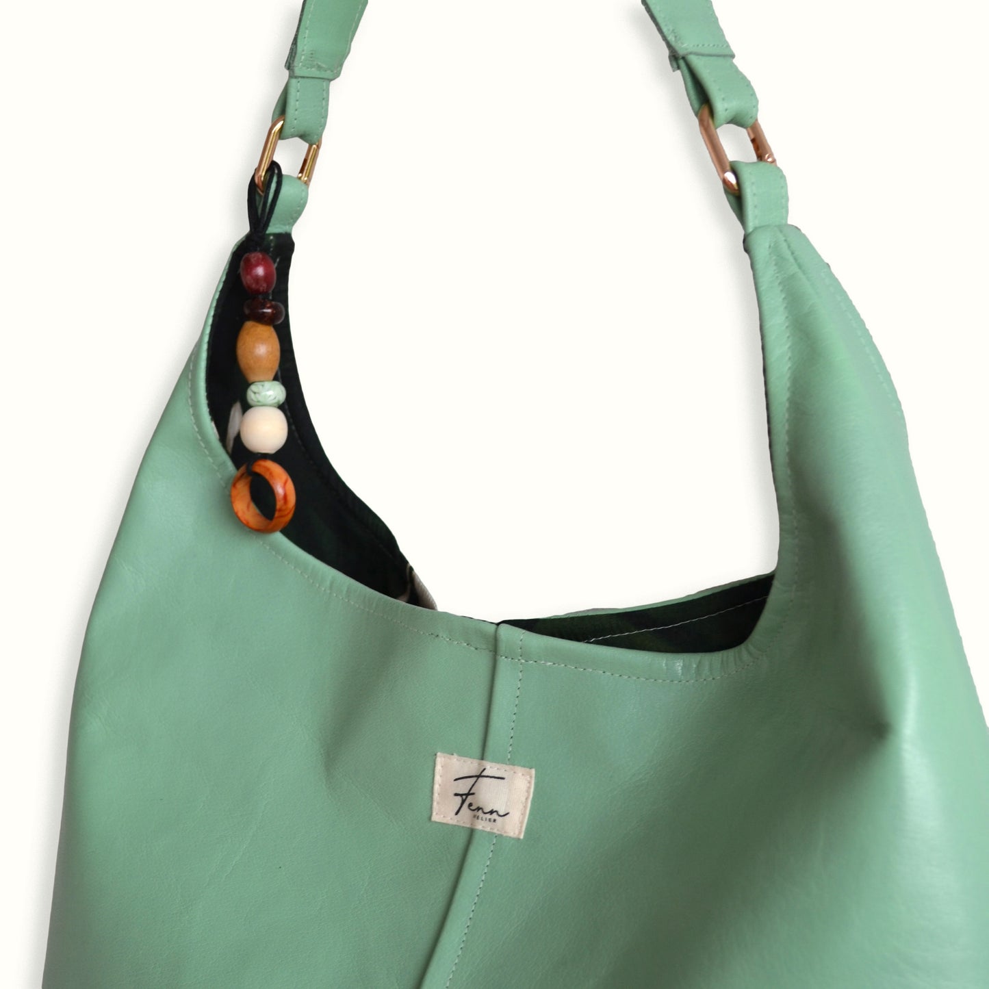 Leather Shopper - Mint