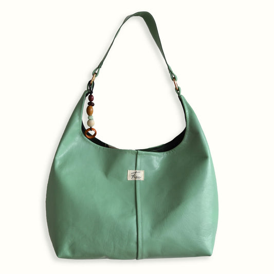 Leather Shopper - Mint
