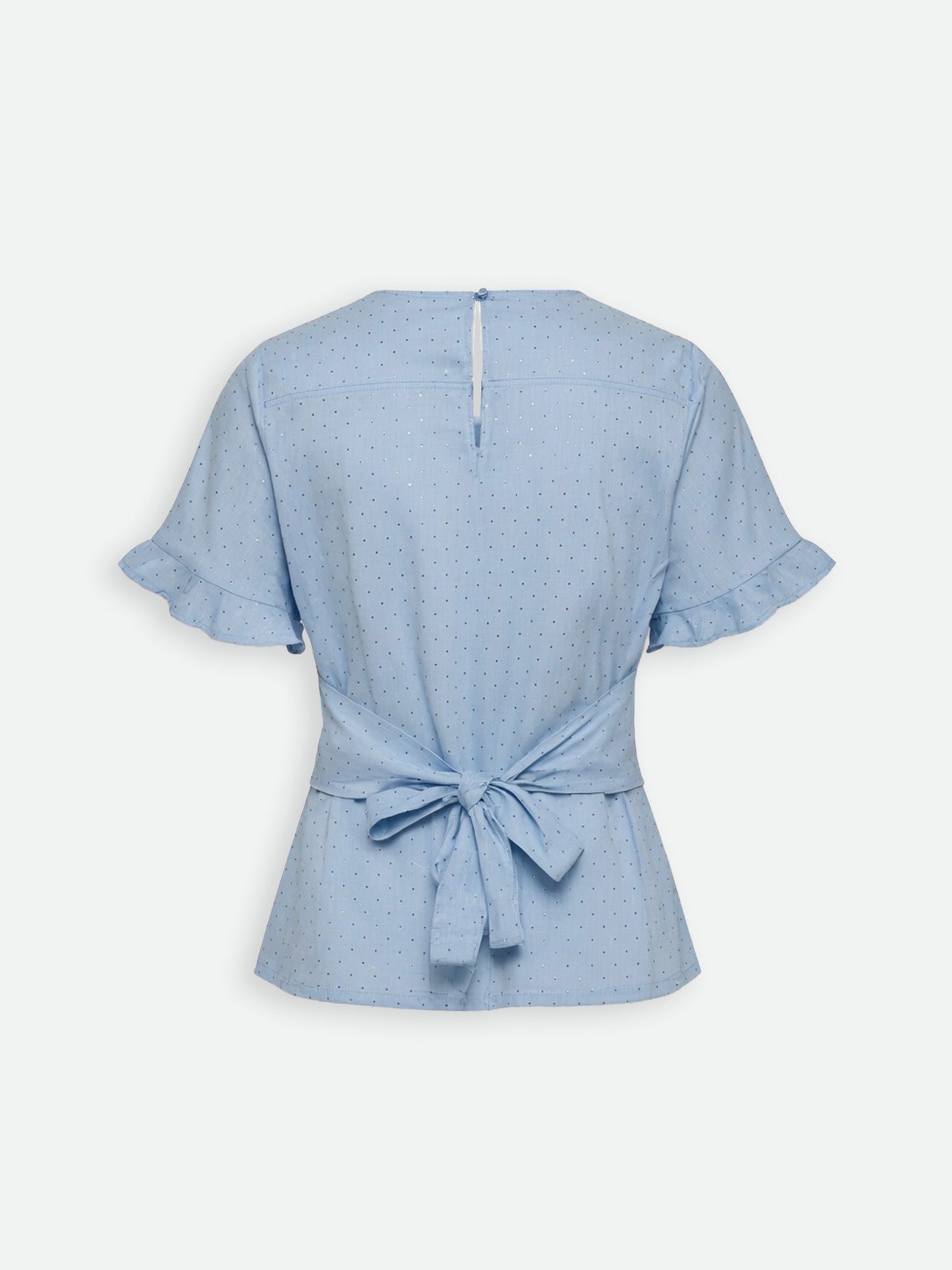 Bow Top - polkadot Blue