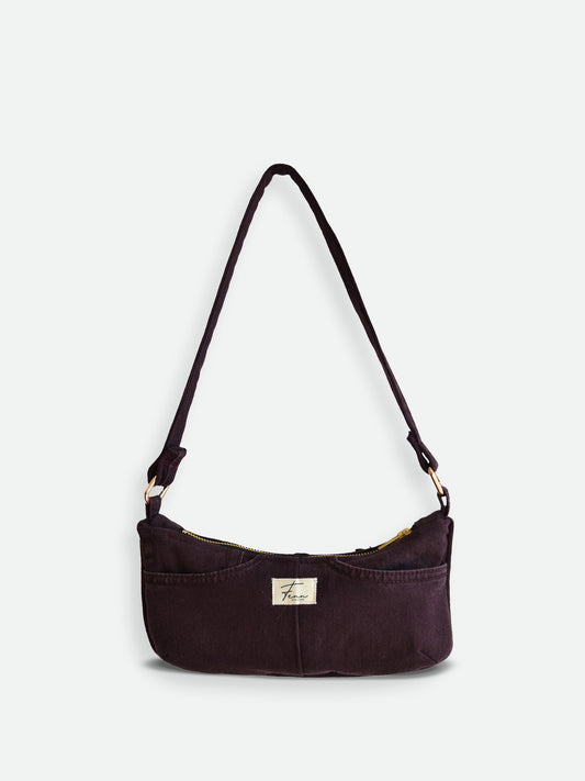 Denim Essence Bag - Burgundy