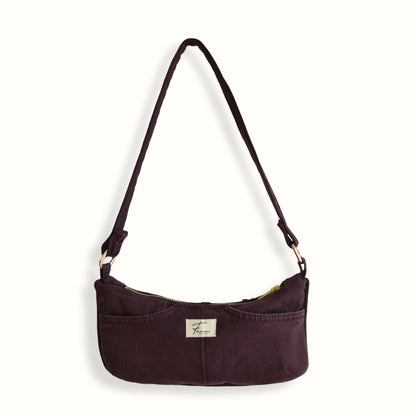 Denim Essence Bag - Burgundy