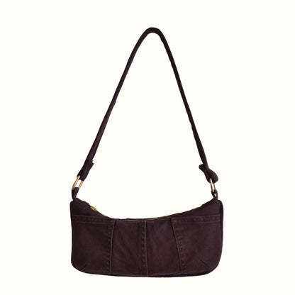 Denim Essence Bag - Burgundy