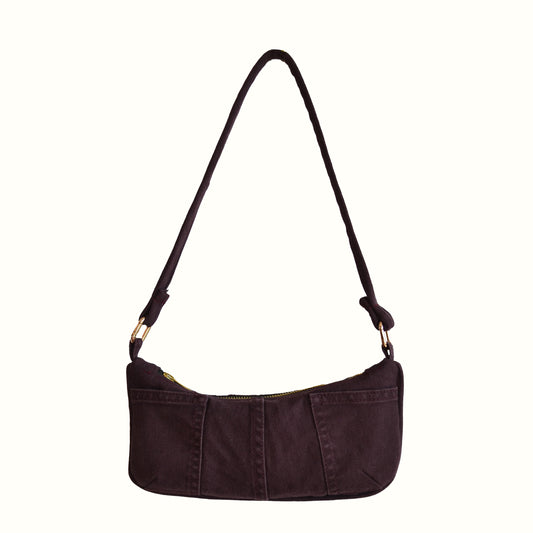 Denim Essence Bag - Burgundy