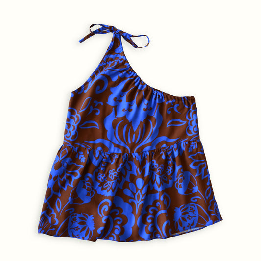 Ruffle Top - Blue Ember