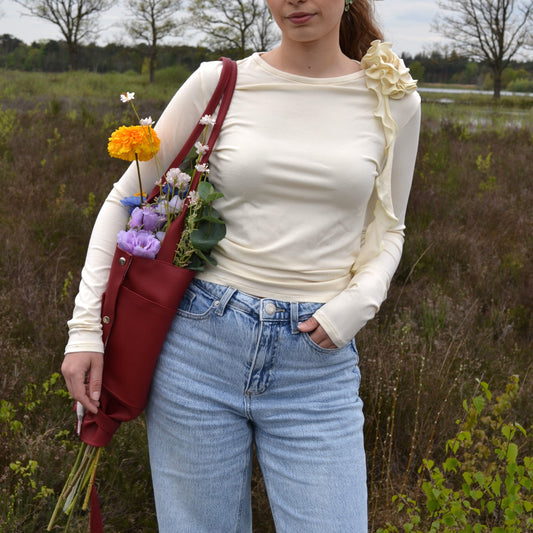 Flower Bag - Vintage Red