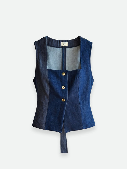 Denim Gilet - Moonlight