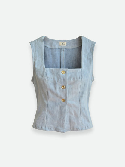 Denim Gilet - Sky