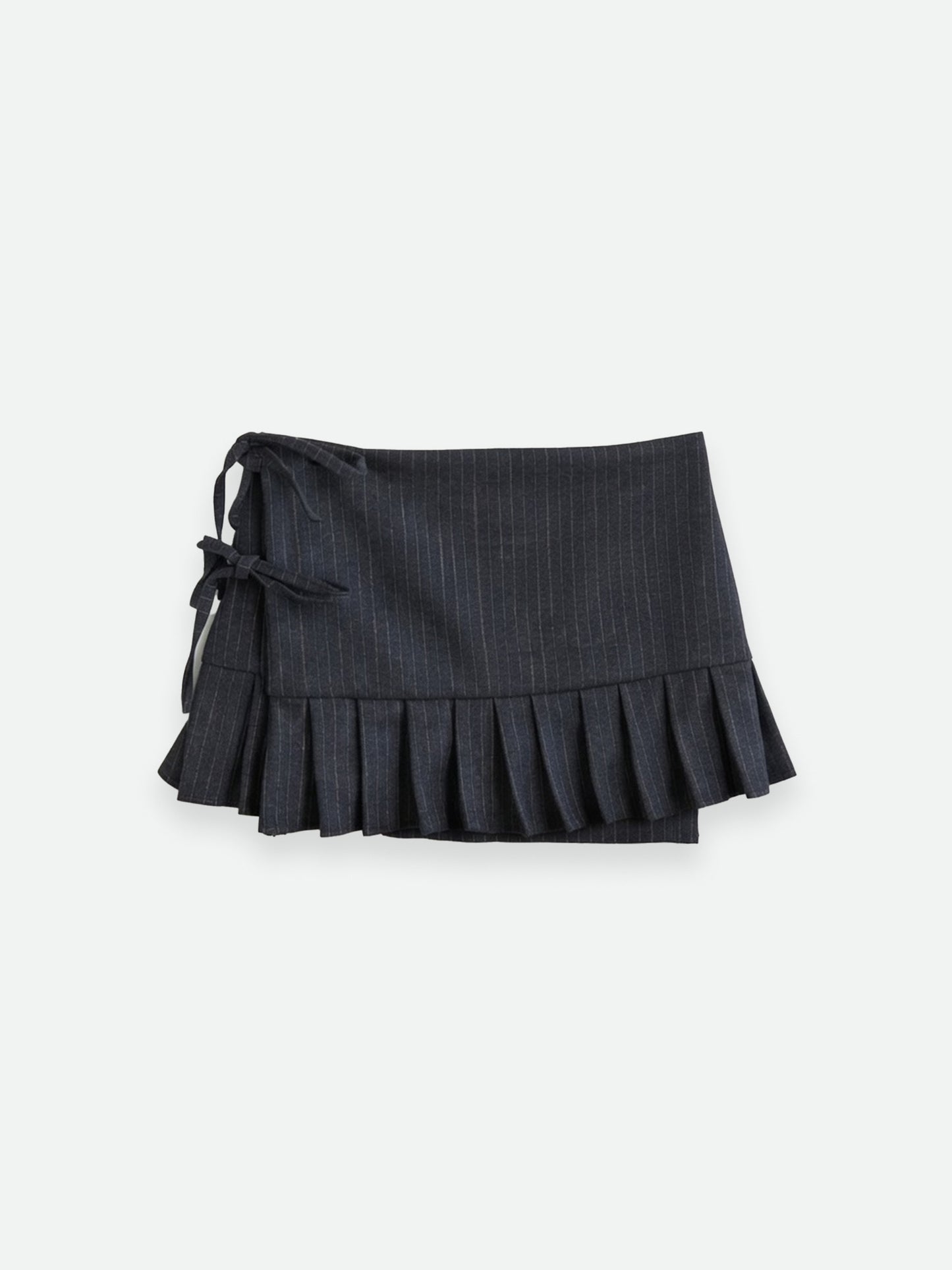 Plissé Skirt - Pinstripe