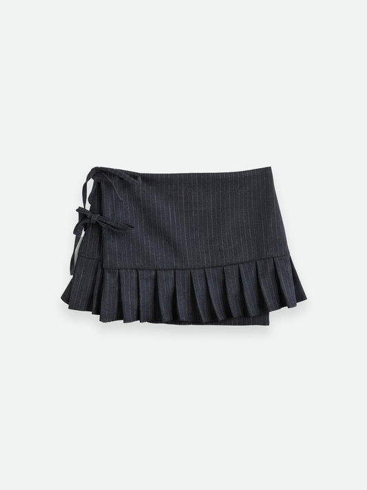 Plissé Skirt - Pinstripe