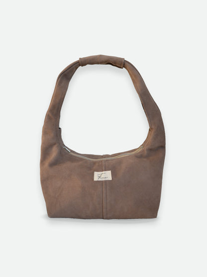 Leather Hobo Bag - Suede