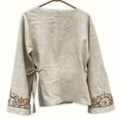 Wrap Blouse - Sand Beads
