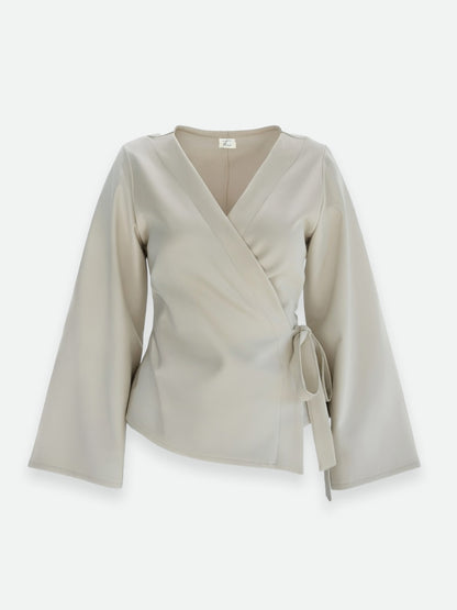 Wrap Blouse - Cloud