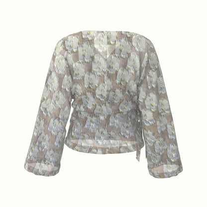 Wrap Blouse - Soft Flowers