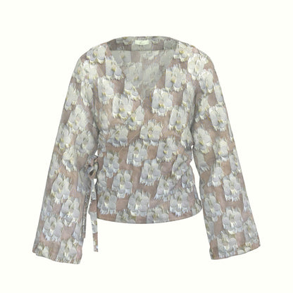 Wrap Blouse - Soft Flowers