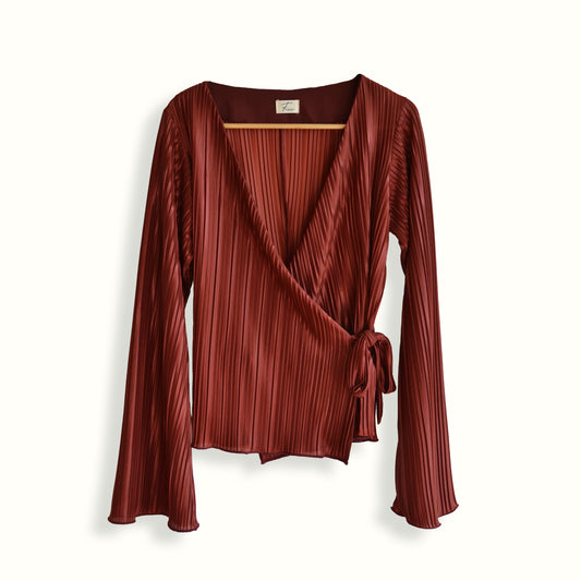 Wrap Blouse - Plissé
